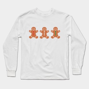 Gingerbread man design Long Sleeve T-Shirt